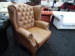 Chesterfield Maarssen Camel Leren Chesterfield KING Fauteuil, Huis en Inrichting, Fauteuils, Ophalen, Zo goed als nieuw, Leer