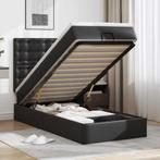 vidaXL Ottomaanse bed met matras 90x190cm kunstleer zwart, Overige materialen, 90 cm, Eenpersoons, Verzenden