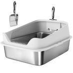 Roestvrijstalen Kattenbak Open Kattenbak Met Schepje Hoge Ra, Verzenden, Nieuw