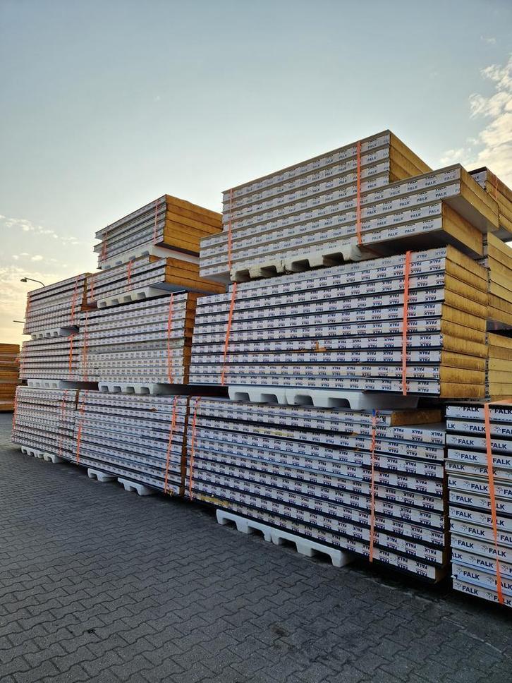 FALK 1060WB 120mm B-keus sandwichpanelen gevel €14,00/m2, Doe-het-zelf en Verbouw, Platen en Panelen, Zo goed als nieuw, 100 mm of meer