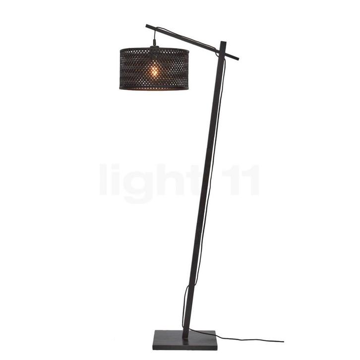 Good & Mojo Java Vloerlamp met arm, zwart (Staande lampen), Huis en Inrichting, Lampen | Vloerlampen, Nieuw, Verzenden