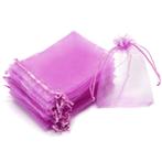 Fako Bijoux® - Organza Zakjes - 9x12cm - Lila Paars - 100, Verzenden, Nieuw
