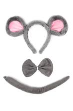 Muis Haarband Oren Strik Staart Diadeem Set Grijs Roze Zacht, Kleding | Dames, Carnavalskleding en Feestkleding, Ophalen of Verzenden