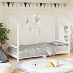 vidaXL Kinderbedframe 90x200 cm massief grenenhout wit, Kinderen en Baby's, Kinderkamer | Bedden, Verzenden, Nieuw