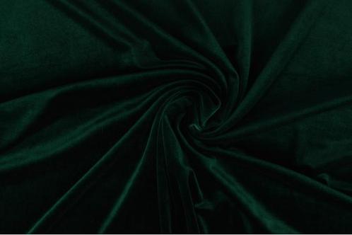 10 meter stretch fluweel - Donkergroen, Hobby en Vrije tijd, Stoffen en Lappen, 120 cm of meer, 200 cm of meer, Groen, Nieuw, Polyester