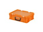 Koffer - 400 x 300 x H 133 mm - oranje - stapelbak met, Ophalen of Verzenden, Nieuw