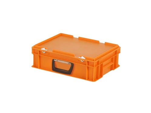 Koffer - 400 x 300 x H 133 mm - oranje - stapelbak met, Diversen, Overige Diversen, Nieuw, Ophalen of Verzenden