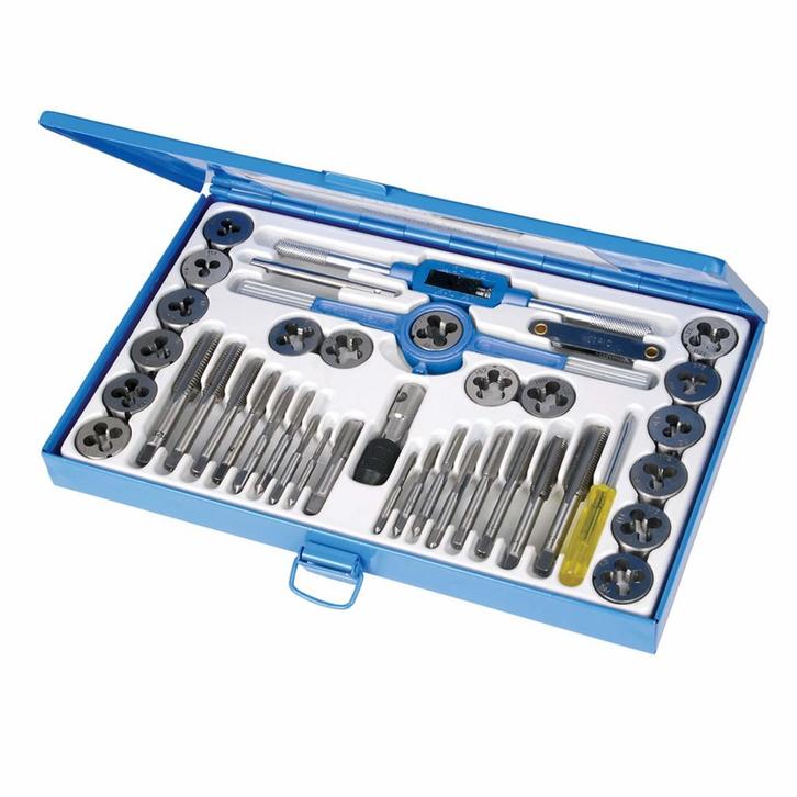 Silverline Complete tap- en snijset - 40-delig - gehard s..., Doe-het-zelf en Verbouw, Gereedschap | Handgereedschap, Nieuw, Ophalen of Verzenden