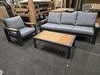 Showroommodel Ningbo stoel bank loungeset 3 delig antraciet, Ophalen of Verzenden, Nieuw