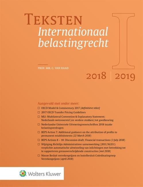 Teksten Internationaal belastingrecht 20182019 9789013149258, Boeken, Economie, Management en Marketing, Zo goed als nieuw, Verzenden