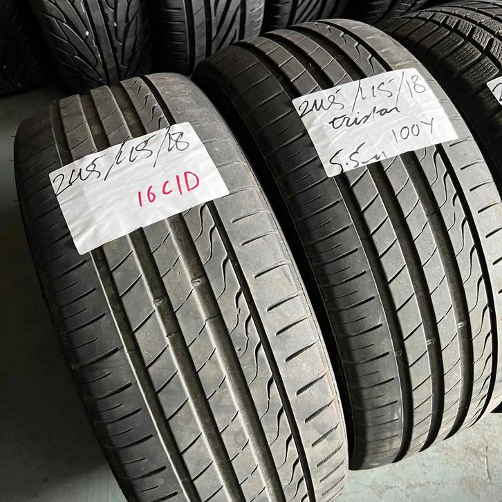 2 x Tristar 245-45-18 100YZomerbanden 5,5mm, Auto-onderdelen, Banden en Velgen, 18 inch, Zomerbanden, 245 mm, Personenwagen, Gebruikt