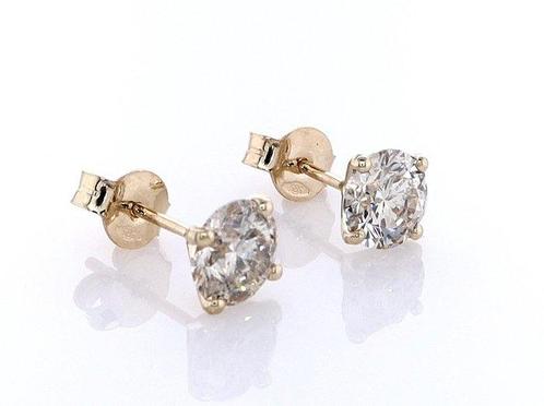 Oorbellen - 14 karaat Geel goud - 2.01ct. tw. Diamant, Sieraden, Tassen en Uiterlijk, Oorbellen