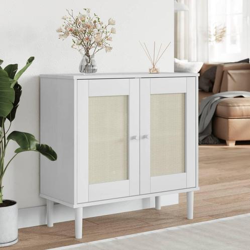 vidaXL Dressoir SENJA 80x35x80 cm rattan look massief, Huis en Inrichting, Kasten | Dressoirs, 25 tot 50 cm, Nieuw, 50 tot 100 cm