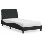 vidaXL Bed met matras fluweel zwart 80x200 cm, Huis en Inrichting, Slaapkamer | Bedden, Eenpersoons, Verzenden, Zwart, Nieuw