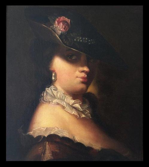 François Boucher (1703-1770), Manner of - Head and shoulders, Antiek en Kunst, Kunst | Schilderijen | Klassiek