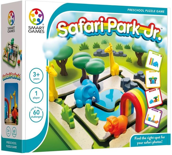 Safari Park Jr. | Smart Games - Kinderspellen, Hobby en Vrije tijd, Gezelschapsspellen | Bordspellen, Nieuw, Verzenden