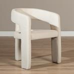 50% Korting: Scandinavische eetkamerstoel Bibi chenille off, Huis en Inrichting, Stoelen, Ophalen, Zo goed als nieuw, Wit, Scandinavisch