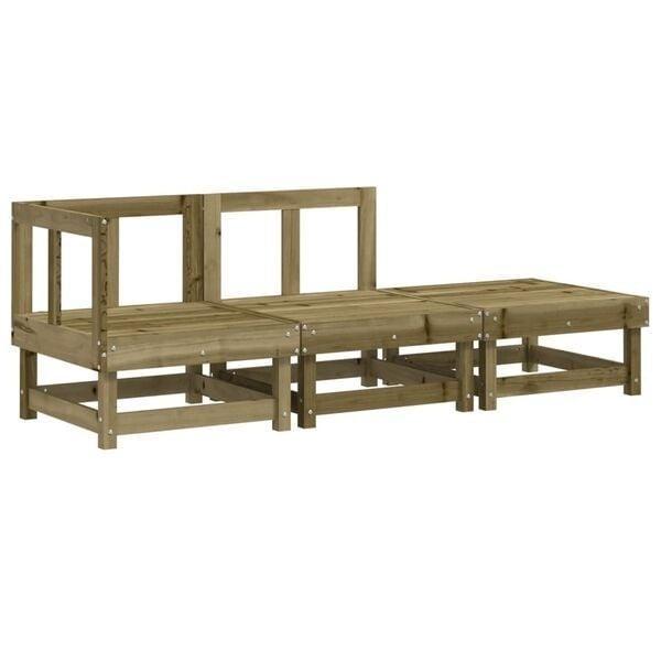 Tuin Loungeset Hout | 3-delig | Tweedekansje | OP=OP, Tuin en Terras, Tuinsets en Loungesets, Nieuw, Hout, Loungeset, 4 zitplaatsen