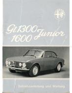 1974 ALFA ROMEO GT JUNIOR 1.3 / 1.6 INSTRUCTIEBOEKJE DUITS, Auto diversen, Handleidingen en Instructieboekjes