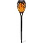 LED Solar Priklamp/Fakkel Tuinverlichting met Zonne-energie, Kunststof, Staande lamp, Nieuw, Ophalen of Verzenden