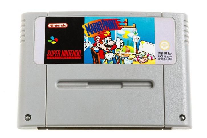 Mario Paint + Mouse Mat + Mouse (German) [Super Nintendo], Spelcomputers en Games, Games | Nintendo Super NES, Zo goed als nieuw
