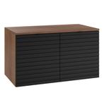 Wastafelkast Dover 80 x 44 x 46 cm Eiken/Zwart Badkamerkast, Verzenden, Nieuw, Wastafelkast