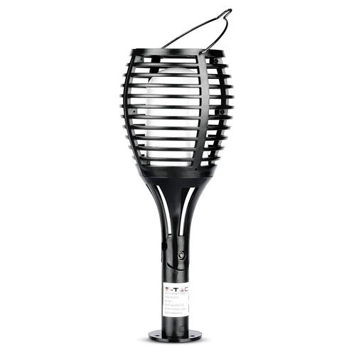 Ledisons Solar LED-priklamp Flame XL zwart, Tuin en Terras, Buitenverlichting