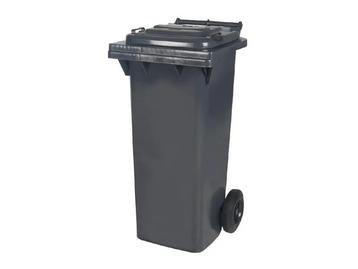 2-wiel kunststof afvalcontainer - 80 liter - grijs