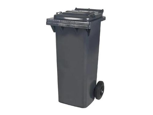 2-wiel kunststof afvalcontainer - 80 liter - grijs, Zakelijke goederen, Kantoor en Winkelinrichting | Magazijn, Stelling en Opslag