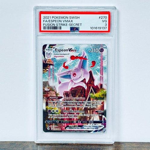Pokémon Graded card - Espeon Vmax FA - Fusion Strike #270 -, Hobby en Vrije tijd, Verzamelkaartspellen | Pokémon