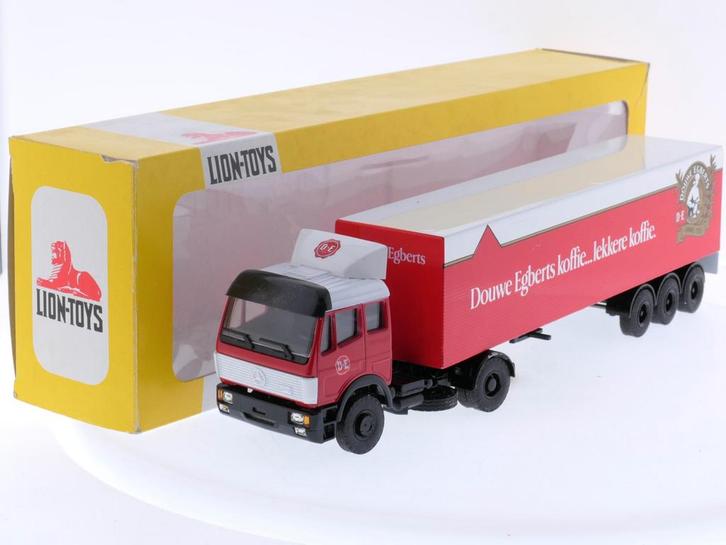 Schaal 1:50 Lion-toys No. 36 Mercedes EPS trekker met tra..., Hobby en Vrije tijd, Modelauto's | 1:50, Gebruikt, Ophalen of Verzenden