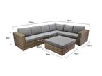 Serva hoek loungeset 5-delig naturel rotan, Tuin en Terras, Tuinsets en Loungesets, Ophalen of Verzenden, Nieuw