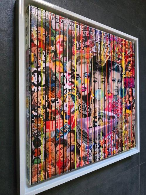 Elmago - Pop Icons codebarre 3 luxe 60(large), Antiek en Kunst, Kunst | Schilderijen | Modern