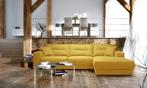 Loungebank Venray - loungebanken - Geel, Huis en Inrichting, Banken | Sofa's en Chaises Longues, Nieuw, Stof