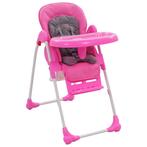 vidaXL Kinderstoel hoog roze en grijs, Kinderen en Baby's, Verzenden, Nieuw