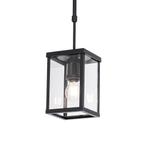 Industriële buiten hanglamp zwart IP44 - Charlois, Tuin en Terras, Nieuw, Overige materialen, Minder dan 50 watt