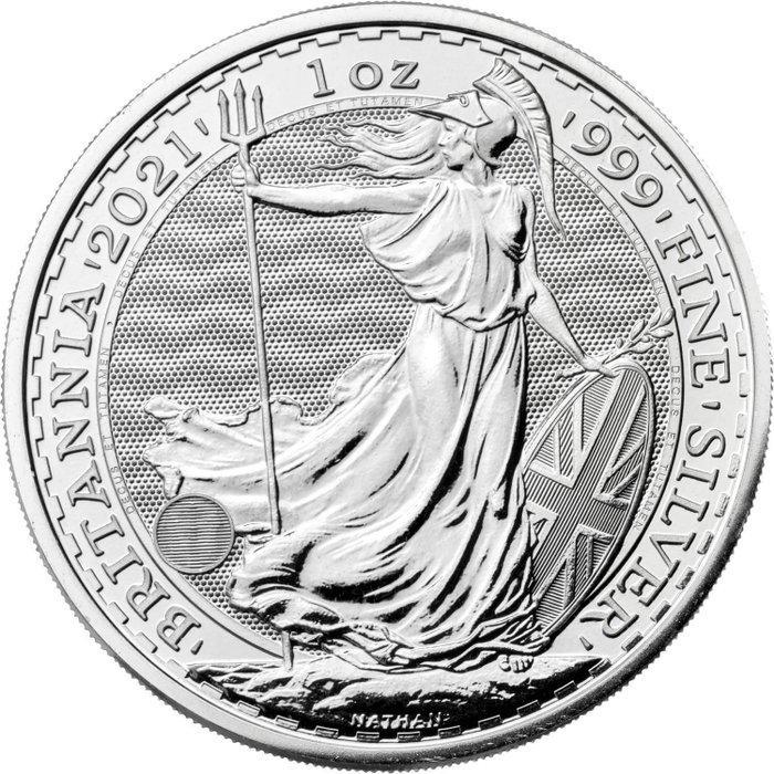 Verenigd Koninkrijk. 2 Pounds 2021 Britannia .999 1 Oz, Postzegels en Munten, Munten | Europa | Niet-Euromunten