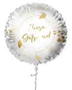 Bruiloft Helium Ballon Leeg Hoera Getrouwd 45cm, Verzenden, Nieuw