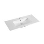 Wastafel Sanilux Classic 100x47x2,5 cm Keramiek Wit (met, Ophalen of Verzenden, Nieuw, Overige typen