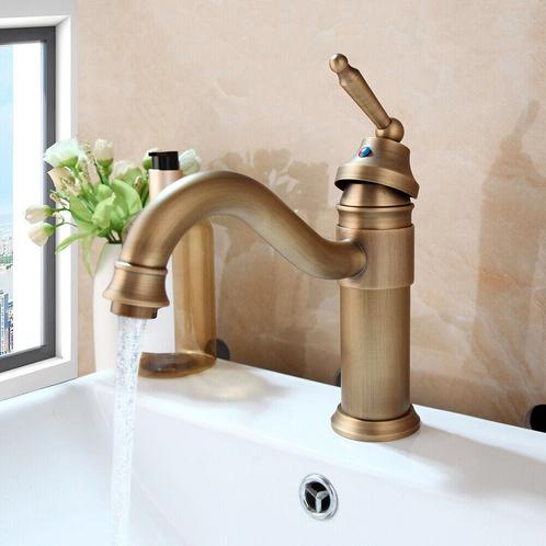 Retro nostalgische wastafelkraan brons, Doe-het-zelf en Verbouw, Sanitair, Nieuw, Verzenden