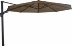 Zweefparasol VirgoFlex Taupe Ø350 cm - inclusief kruisvoet, Tuin en Terras, Ophalen of Verzenden, Nieuw