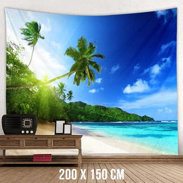Urban Loft Wandkleed XL Caribisch Strand met Palmen - 200 x beschikbaar voor biedingen