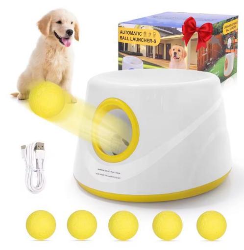 Automatische Ballenwerper Hond – 3 Afstanden en 5 Ballen, Dieren en Toebehoren, Hondenspeelgoed, Nieuw, Verzenden