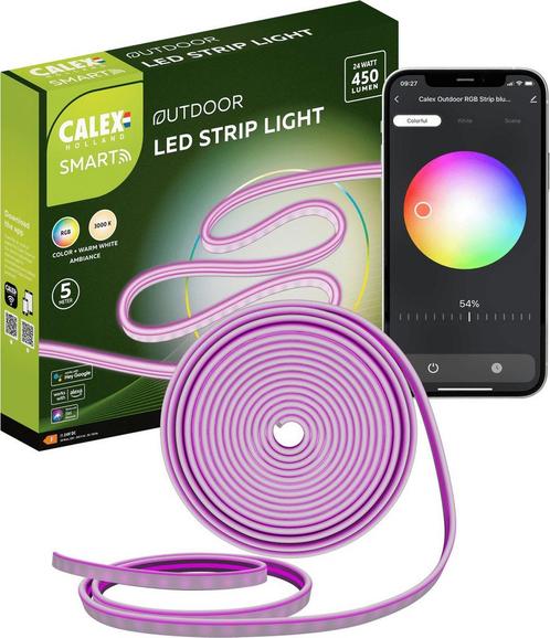 Calex Smart LEDstrip RGBW Outdoor strip light 24W 3000K 5..., Huis en Inrichting, Lampen | Overige, Nieuw, Ophalen of Verzenden