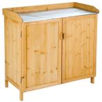 Tuintafel met onderkast - bruin