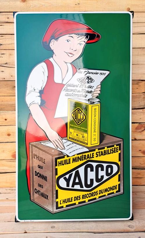 Emaille reclamebord Yacco Huile, Verzamelen, Merken en Reclamevoorwerpen, Verzenden