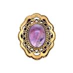 Gouden ring met amethist 14 krt, Ophalen of Verzenden, Nieuw