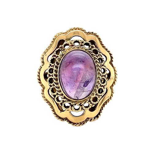 Gouden ring met amethist 14 krt, Sieraden, Tassen en Uiterlijk, Ringen, Nieuw, Ophalen of Verzenden