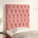 vidaXL Hoofdborden 2 st 80x7x78/88 cm fluweel roze, Verzenden, Nieuw, Stof