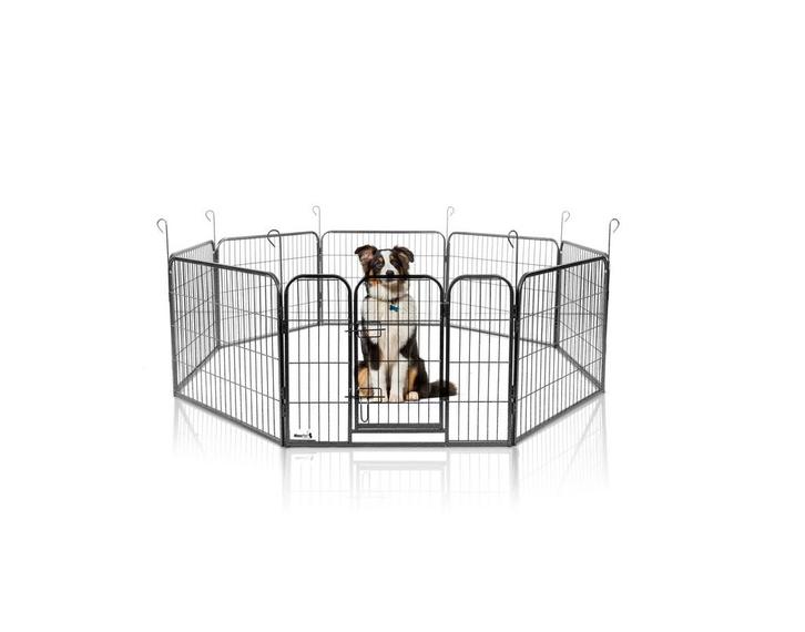 MaxxPet Hondenren - Puppyren met 8 Kennelpanelen - Staal..., Dieren en Toebehoren, Hondenbenches, Nieuw, Verzenden